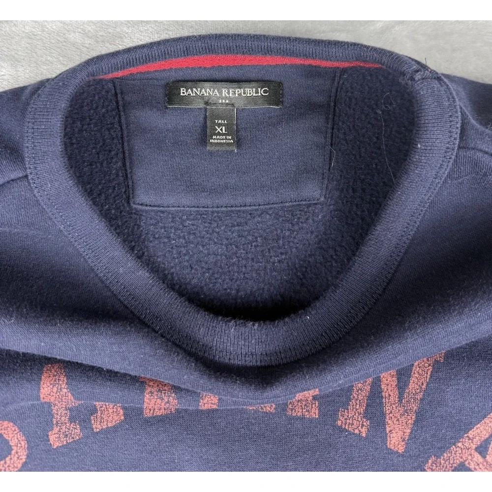 Banana Republic 1978 Crewneck Sweatshirt Navy Blue XL Tall